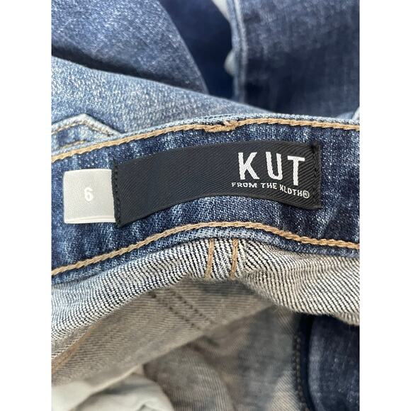 Kut From the Kloth Jeans Size 6 Amy Mid Rise Cropped Distressed Festival Boho - Picture 7 of 8